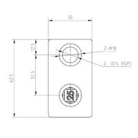 Doos Kort T-stuk - vierkant - 25 mm (100 stuks)